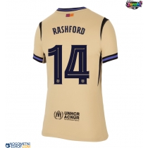 Ženski Nogometni dresi Barcelona Marcus Rashford #14 Gostujoči 2025-26 Kratek Rokav